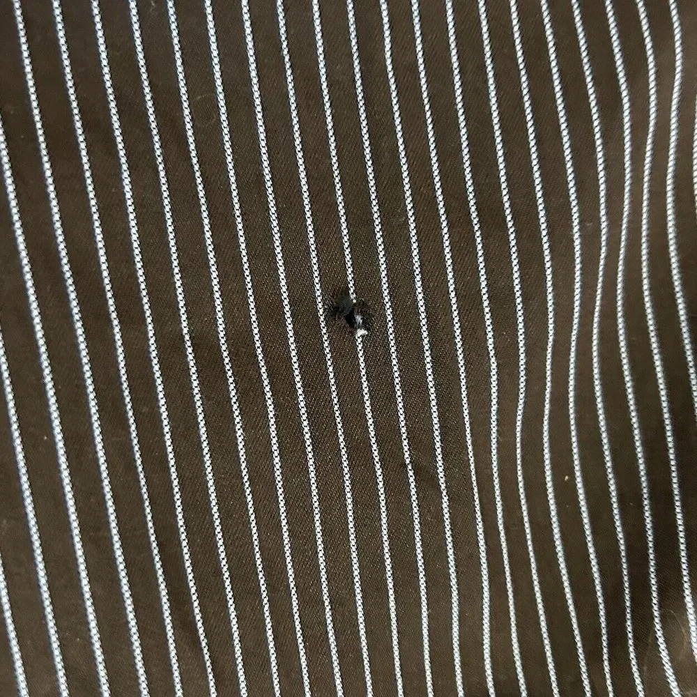 Banana Republic Mens Shirt XL-Large 17-17 1/2 Striped Brown Button Down